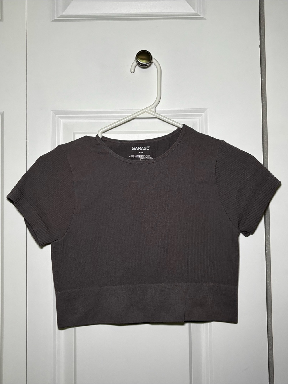 Garage Women's Short Sleeve Ribbed Crop Top
